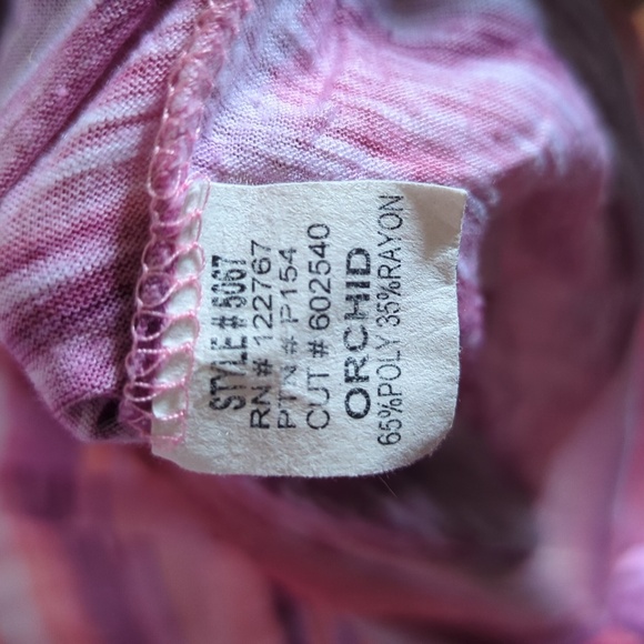 David Cline Shirt Pink Purple Striped Crushed Top Stretch Tie Orchid Size XL - Picture 3 of 5